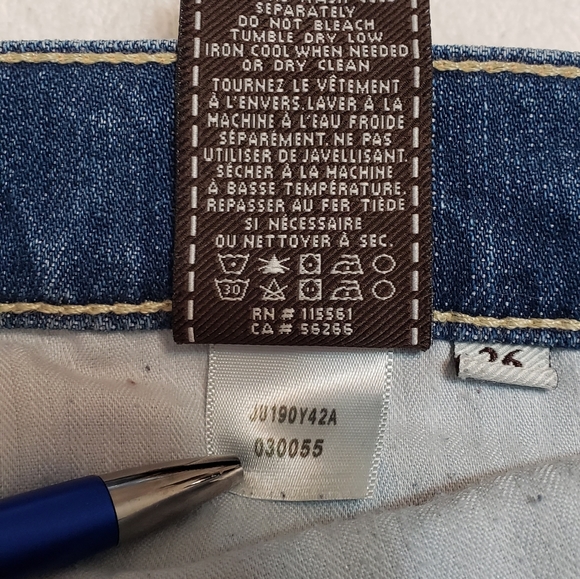 7 For all Mankind Women's Straight Leg Mid Rise Jeans Size 26 - Picture 11 of 14